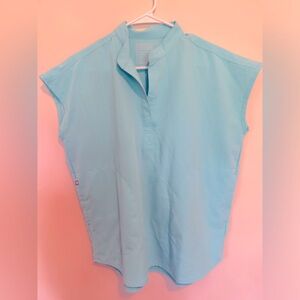 Neon Blue XS FIGS Rafaela Scrub Top